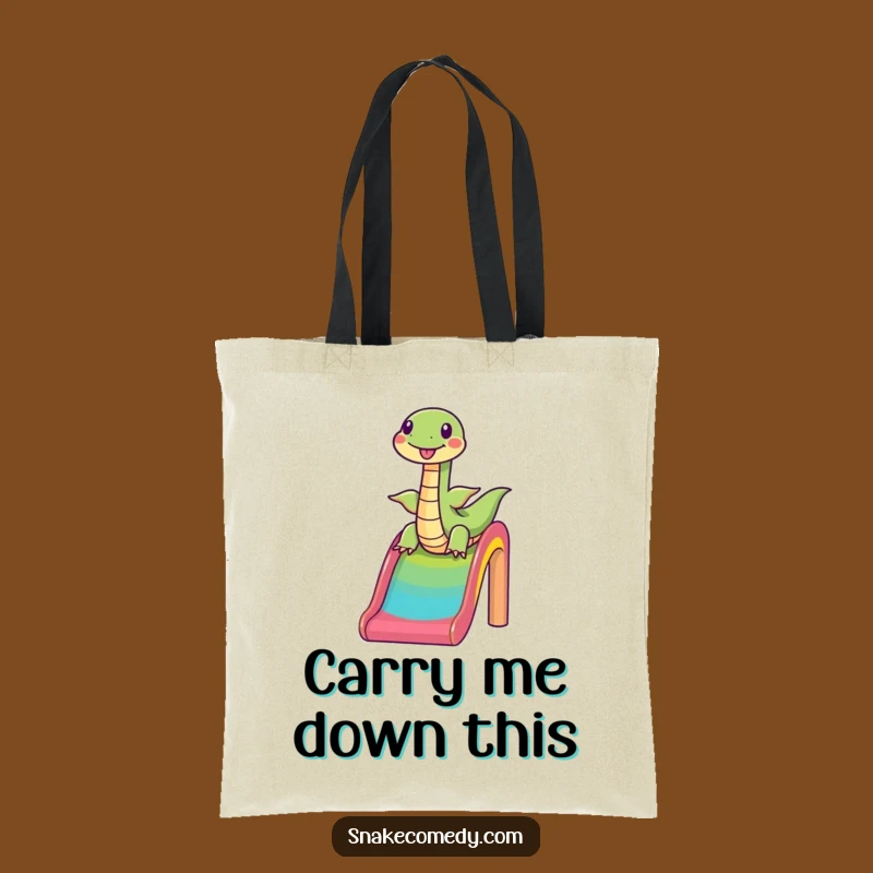 Funny Snake Rainbow Slide Tote Bag - Reusable Cartoon Pet Carrier Gift