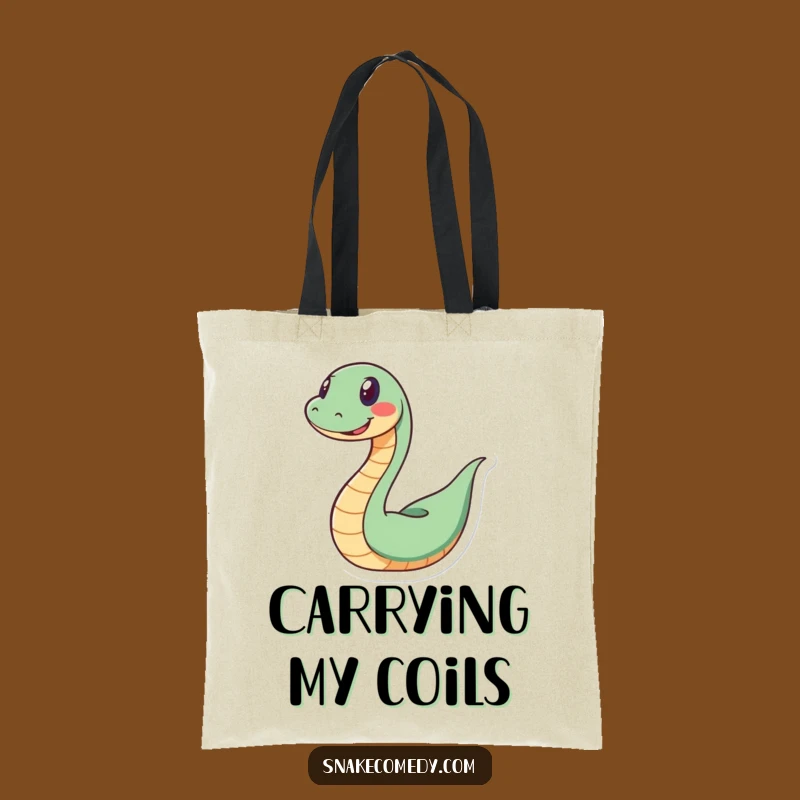 Funny Spiral Snake Tote Bag: Carry Your Fun with This Serpent's Chic Style