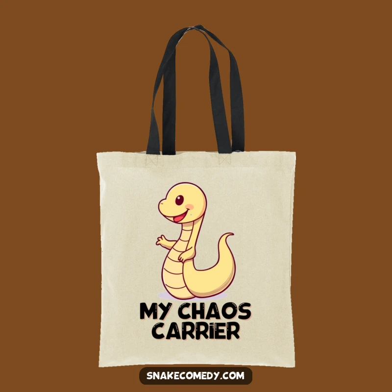 Funny Wobbly Dance Snake Tote Bag - Happy Serpent Carry-All, Gift