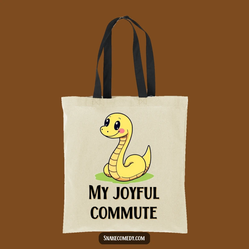 Funny Snake Path Tote Bag: Joyful Slithering Carry-All for Bright Days